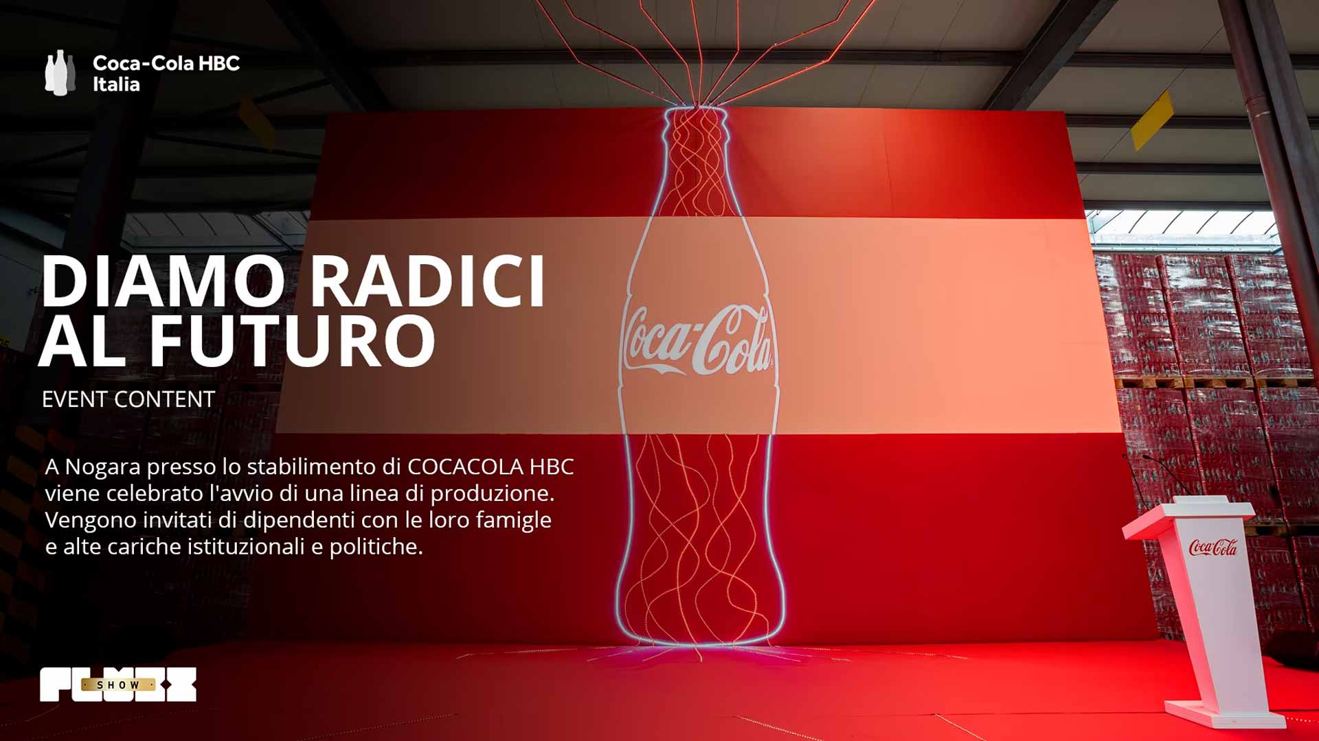 Fluxx Srl Video, slide animate e motion graphics 2D per evento Coca Cola