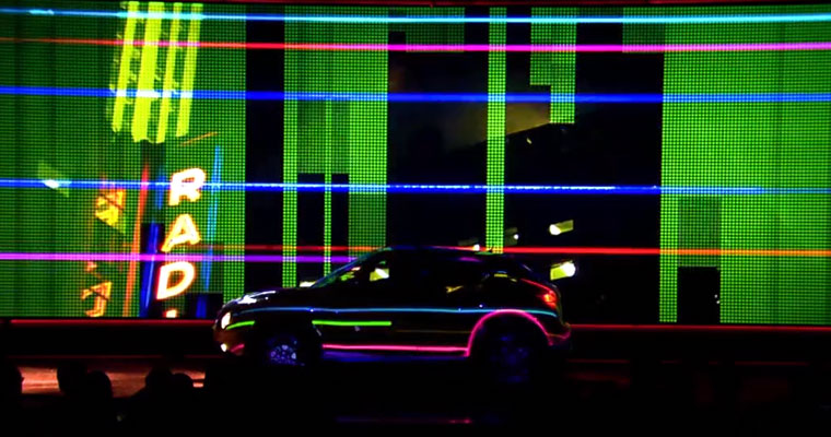 Fluxx video mapping car